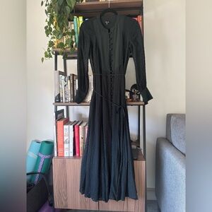 Madewell Black Button-Down Dress, XXS